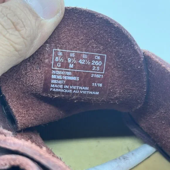 Clarks Originals Men's Desert Boot 9.5 M Burgundy Tumbled Leather 26125547 - Picture 13 of 15